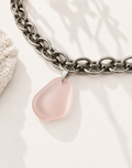 Blush Sea Glass Statement Necklace