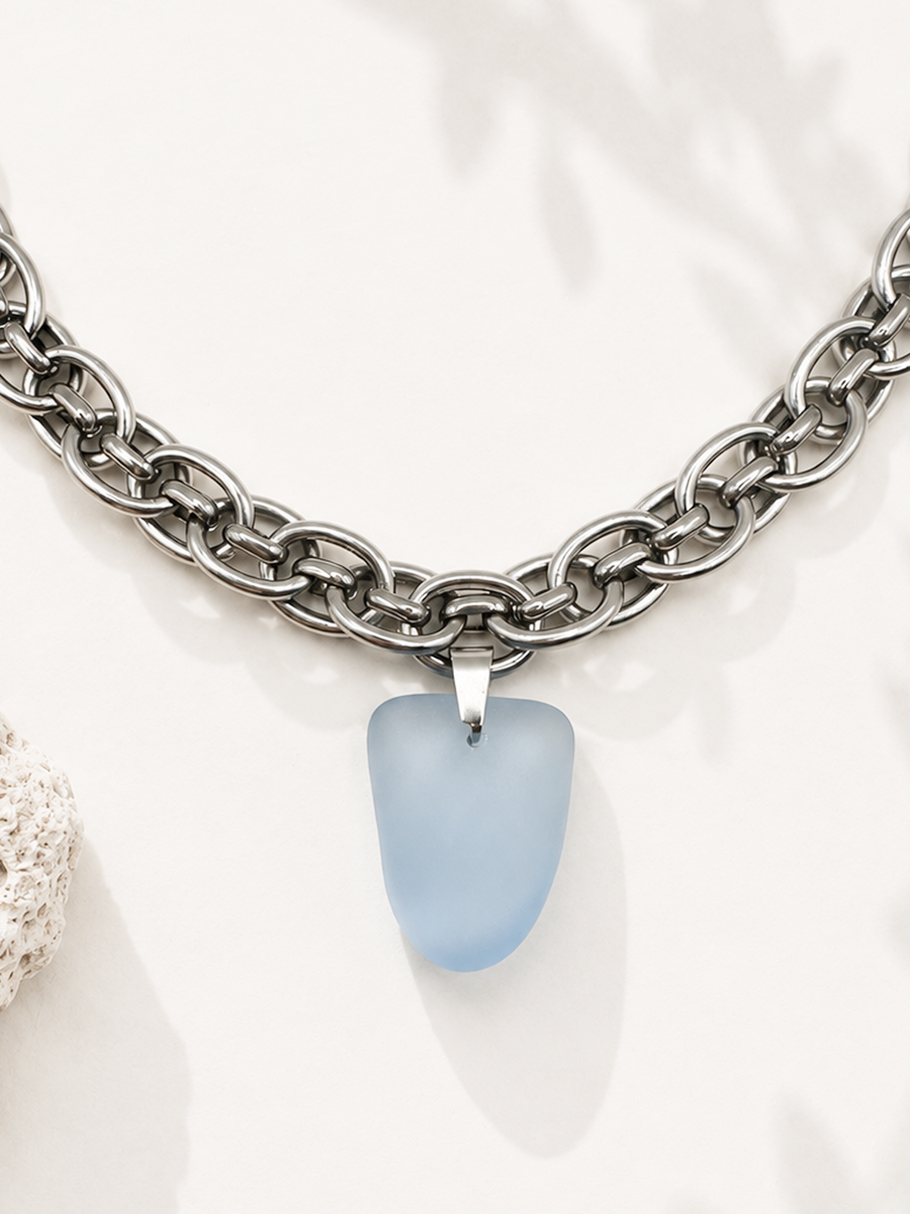 Deep Sea Glass Statement Necklace