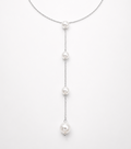 MAREA Pearl Lariat Necklace