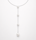 MAREA Pearl Lariat Necklace