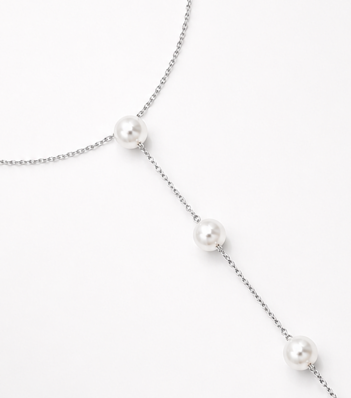 MAREA Pearl Lariat Necklace