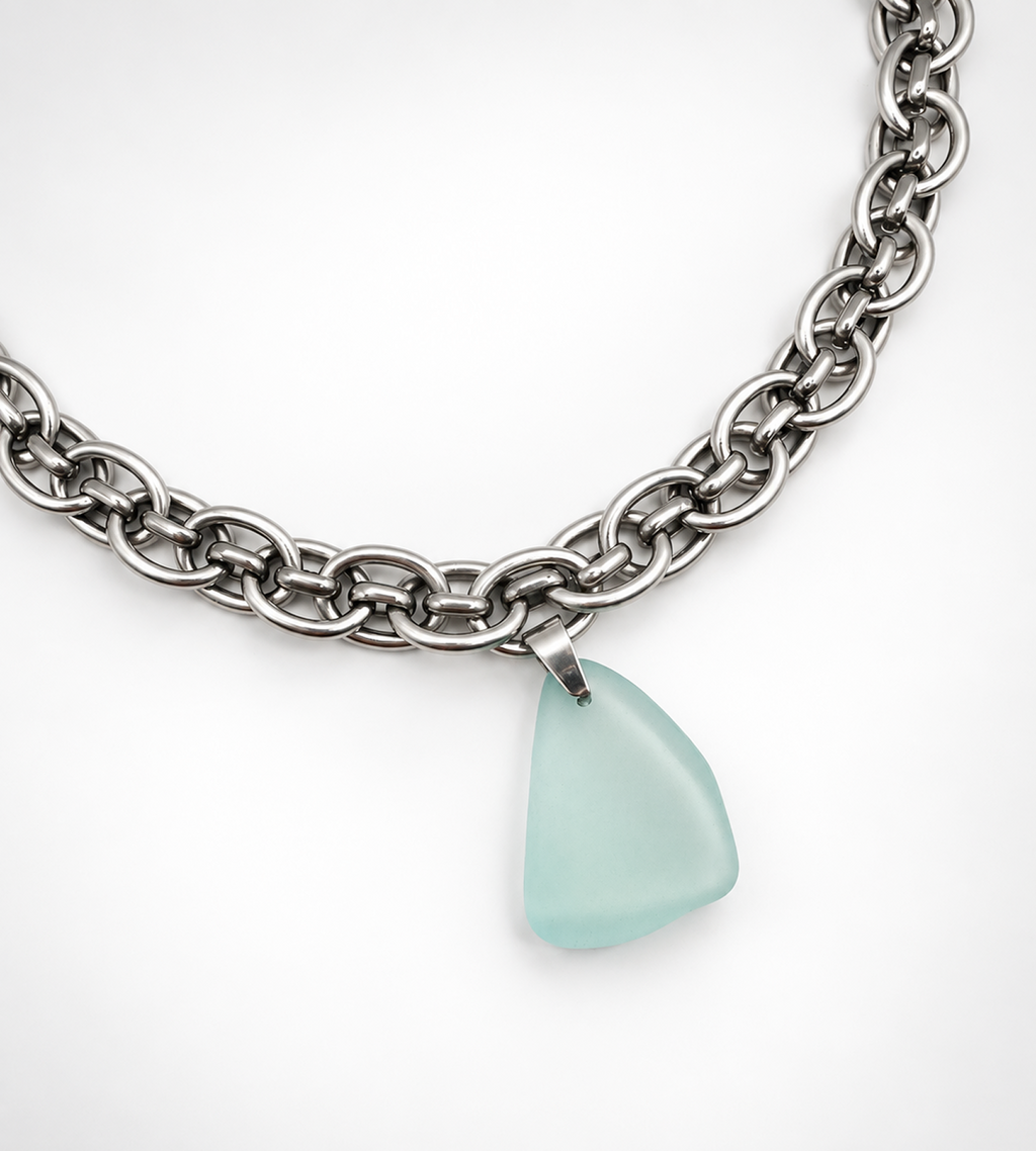 Lagoon Sea Glass Statement Necklace